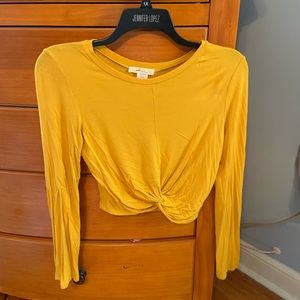 Tied yellow long sleeve